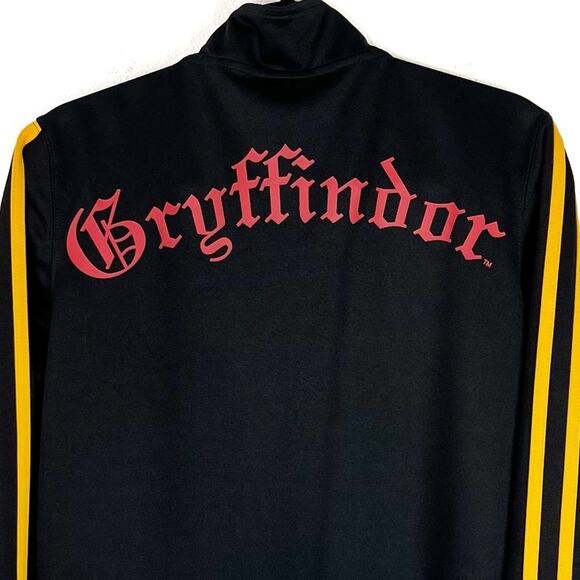 Harry Potter Men’s Gryffindor Graphic Full Zip Jacket Sweatshirt Black Gold S - Picture 6 of 6